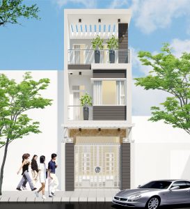 mẫu nhà phố 3 tầng đẹp